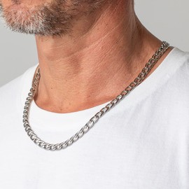 Lotus Style Necklace Silver LS1938-1/1 Stainless Steel Men's Jewellery JLS1938-1-1, Stainless Steel