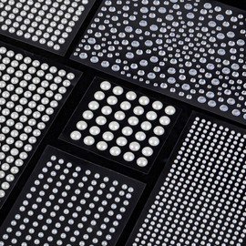 3218 Pcs Face Gems Hair Pearls Self Adhesive Face Rhinestones Hair Gems 3/4/5/6/8mm Rhinestones and Pearls for Makeup Eyes Face-Rhinestone Stickers Pearl Gem Stickers Shiny Eye Gem for Women