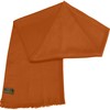 Burnt Orange Persimmon Orange Solid Colour Fringe Design Nepalese Shawl