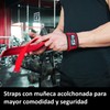 Paquete con straps y muñequeras para gimnasio, kit para levantamiento