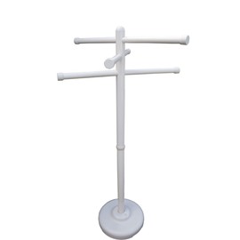 Portable, Outdoor Spa and Pool Towel Rack - Bone. Made in The USA 3 Bar Towel Stand for Indoor and Outdoor Use. 50” Tall Towel Tree by Outdoor Lamp Company