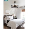LEDIARY LEDIARY 20 inch Fandelier Caged Ceiling Fan with Light,