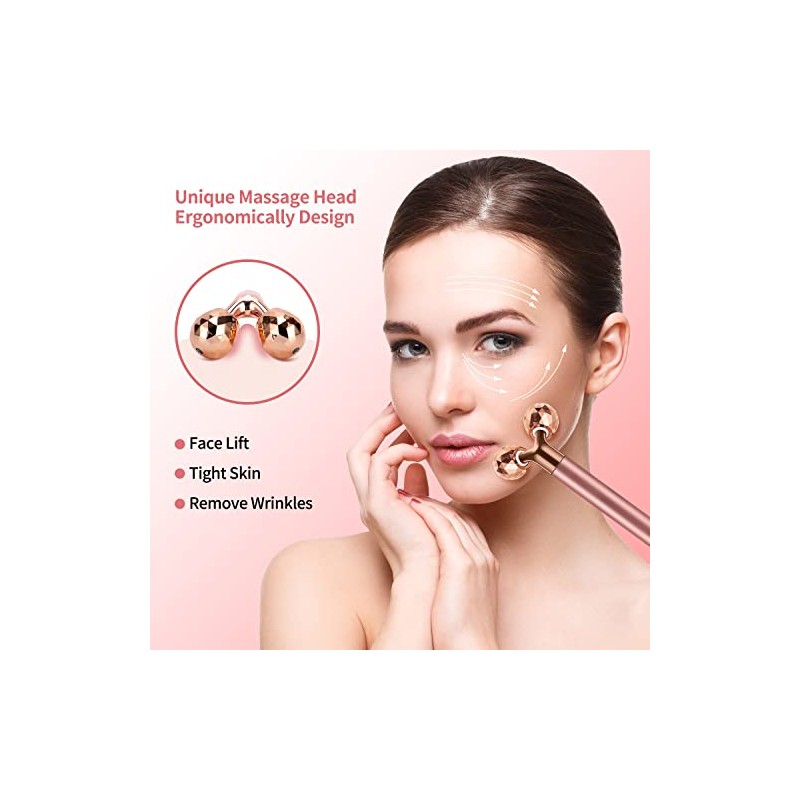 SSGP 2-in-1 Electric Face Massager with 3D Roller and Crescent-Shape
