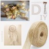 2 Rolls Burlap Craft Ribbon and 1 Bundle Natural Jute