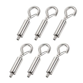 sourcing map Picture Hanging Wire Hook, 6pcs 5mm Open Adjustable Copper Hooks for Home Picture Art Gallery Picture Display Kit