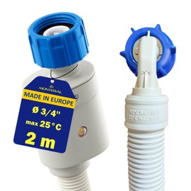 Aquastop Hose for Washing Machine and Dishwasher 2 m Water Stop with Diameter 3/4 Inch Angle and Straight Safety Valve Washing Machine Inlet Hose Monteral