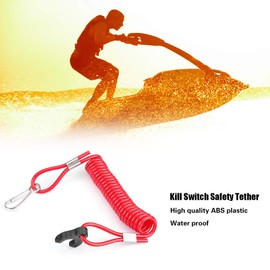 Kill Switch Safety Tether,Outboard Motor Engine Kill Cord Safety Lanyard Ignition Emergency Kill Stop Switch Key Lanyard Rope Clip Fits For Tohatsu