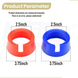 49190 HVAC Gauge Boots Cover for Ye-llow Jacket JB 3-1/8" HVAC Gauges, Refrigerant Gau-ge AC Gaug-ES Manifold Protective Cover (Red & Blue)