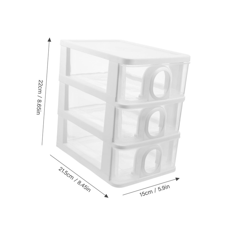 Levemolo Storage Organizer for Office Transparent Desk Organizer Box Compact