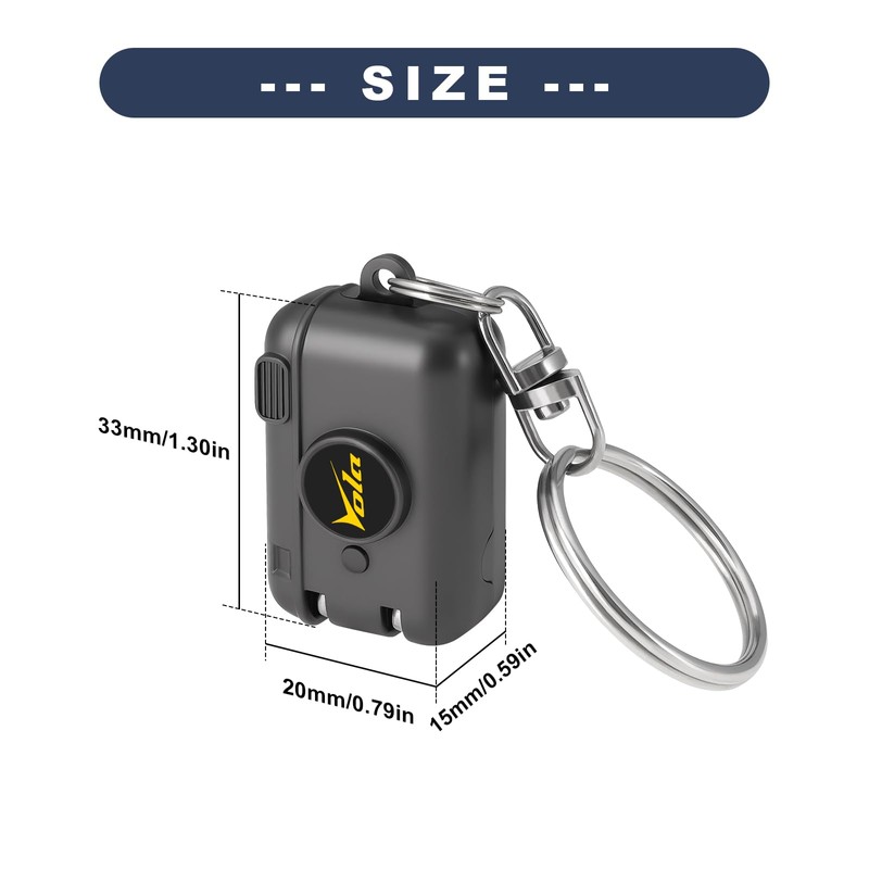 Vola Portable Folding Nail Clippers Travel Keychain Stainless Steel Bright