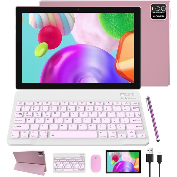 Android Tablet 2 in 1 Tablets 10 Inch, Tablet with