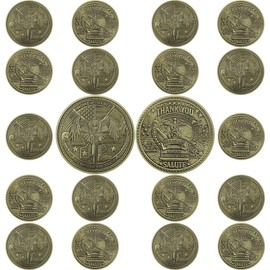 20 Pcs Military Veteran Challenge Coin Bulk with Eagle Pattern Thank You for Your Service Coins for Honoring Veteran Appreciation Gift