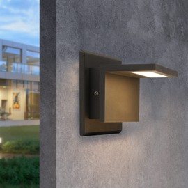 Lustrlach Outdoor Porch Light Exterior Wall Mounted Fixture Modern LED Front Door Light with IP54 Waterproof for Garden Patio Garage,10W 3000K 680LM