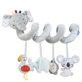 champracer Pram Chain, Spiral Bed Pram Toy, Activity Educational Plush Toy, Plush Hanging Spiral Toy, Car Seat Toy, for Pram, Bar, Cot (Elephant)