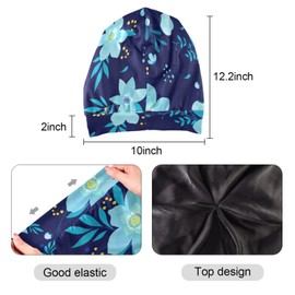 Tatenale Bonnet for Sleeping Satin Hair Bonnet Sleep Cap Hair Wrap Night Cap Hat Satin Lined Nurse Head Cap Curly Hair Sleep Protection Slouchy Beanie Women Men