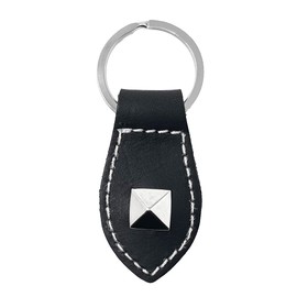 H.N.Z kil-023a Keychain, Genuine Leather, Italian Leather, Studs, Men's, Black, Black