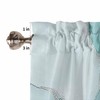 Hokiten Teal Marble Pattern Window Valance Curtains, Window Treatment for