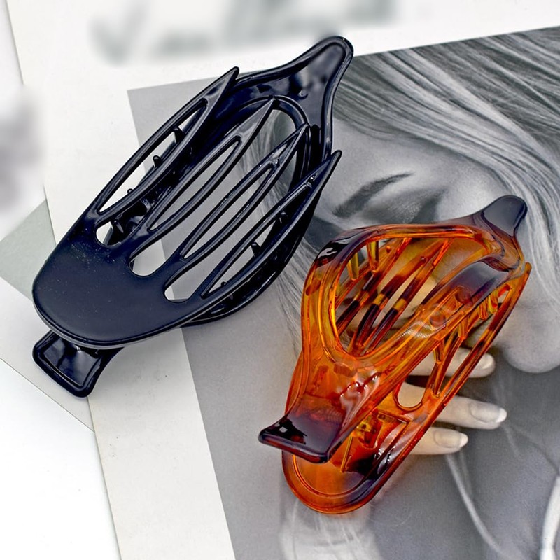 2 Pcs Flat Hair Clips French Hair Claw Clips Curved