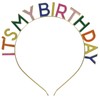 Zorfeter Colorful Birthday Crown, Rainbow It's My Birthday Headband