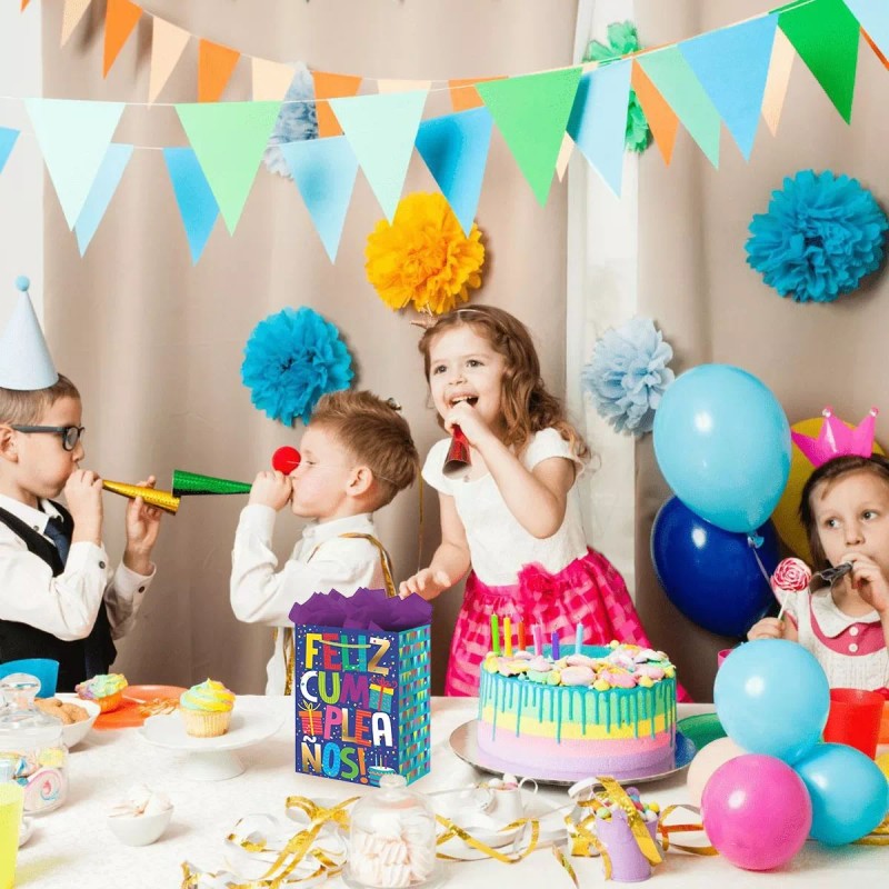 Bolsa Regalo Empaque Obsequio Fiesta Feliz Cumpleaños