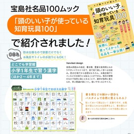 【Completely Waterproof】 Kanji Chart for 1st, 2nd, and 3rd Grade Students, Bath Poster A3 Yupo Paper (Packaged in 2 Folded A4 Sheets) 2 Sets of 2 Sheets Total of 6 Sheets with Stroke Order, Usage