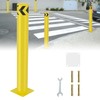 Nilight Safety Bollard, 36 inches Height Steel Bollard Post High