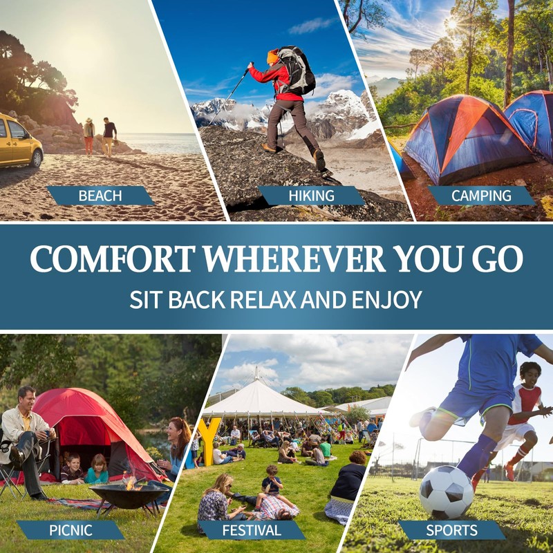iCoolGoGo Portable Chair with Carry Bag - Durable and Ultra-Light