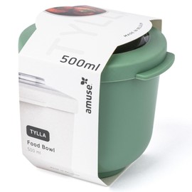 Amuse Tylla Bowl Food Storage Containers with Lid for the Fridge Storage Containers with Lid Airtight as Camping Tableware, Salad Bowl or Snack Bowl with Lid 500 ml Oat