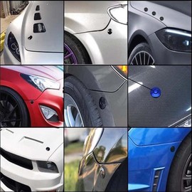 2 Pack Heavy-Duty Hood Pins Kit with Bumper Quick Release Clips - 1.25" Aluminum Lock Latch for Car Truck SUV License Plate & Body Panels