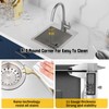 Small Black Kitchen Sink,13x15 Inch Stainless Steel Drop In Topmount