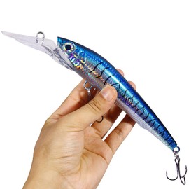 Minnow Fishing Lures Hard Baits with Hook Sinking Jerk Baits for Bass Fishing for Trout Pike Bass 24cm /95g (2)