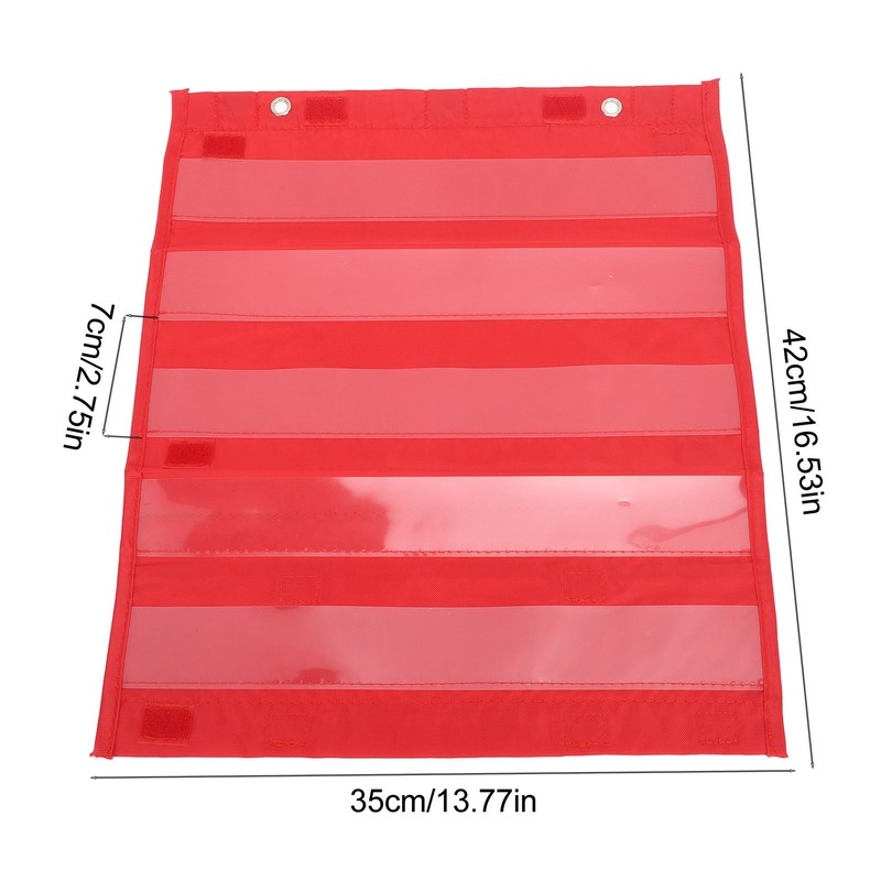 Magnetic Pocket Chart 5 Rows Transparent Schedule Pocket Chart for