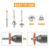 ALLCLEAN 3/16" x 3/4" Tri-Fold Rivets Assortment - 60Pcs,Silver Tri-fold