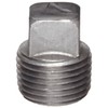 Anvil 8700159356, Malleable Iron Pipe Fitting, Square Head Plug, 1" NPT Male, Black Finish