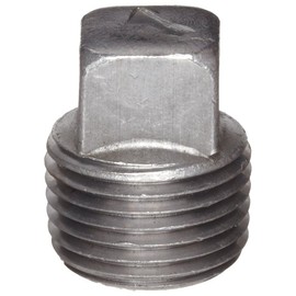 Anvil 8700159356, Malleable Iron Pipe Fitting, Square Head Plug, 1" NPT Male, Black Finish