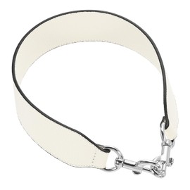 sourcing map 15.35 Inch PU Leather Short Bag Strap with Clasp, Purse Handles Handbags Replacement Straps for Clutch Bag Crossbody Underarm Bags, Beige, Silver Buckle