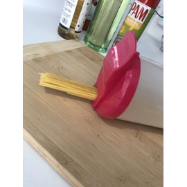 Pasta Container Food Storage Spaghetti,Noodle Cereal Keeper Plastic Tall Jar with Lid (Maroon)