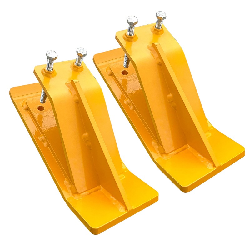 FUYEAR Tractor Bucket Protector,Ski Edge Protector,2pcs Yellow Heavy Duty Steel