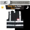 sesafety Reflective Safety Vest with Pockets and Zipper, High Visibility