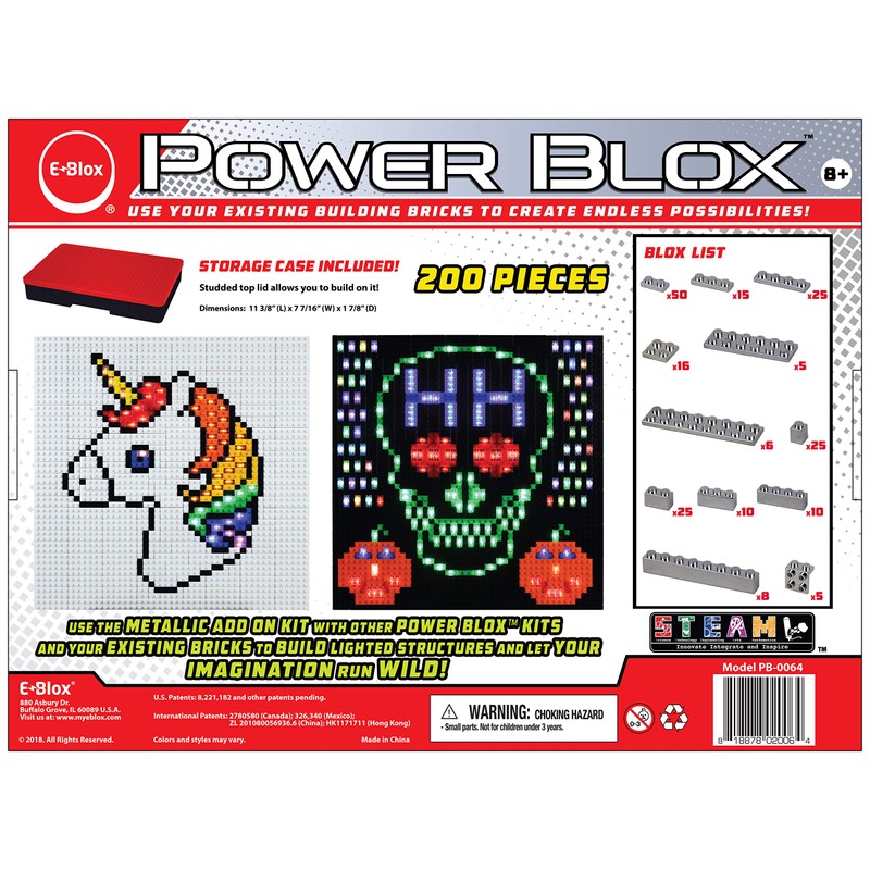 E-Blox Power Blox Builder - Metallic Add-ons Kit - Light-Up