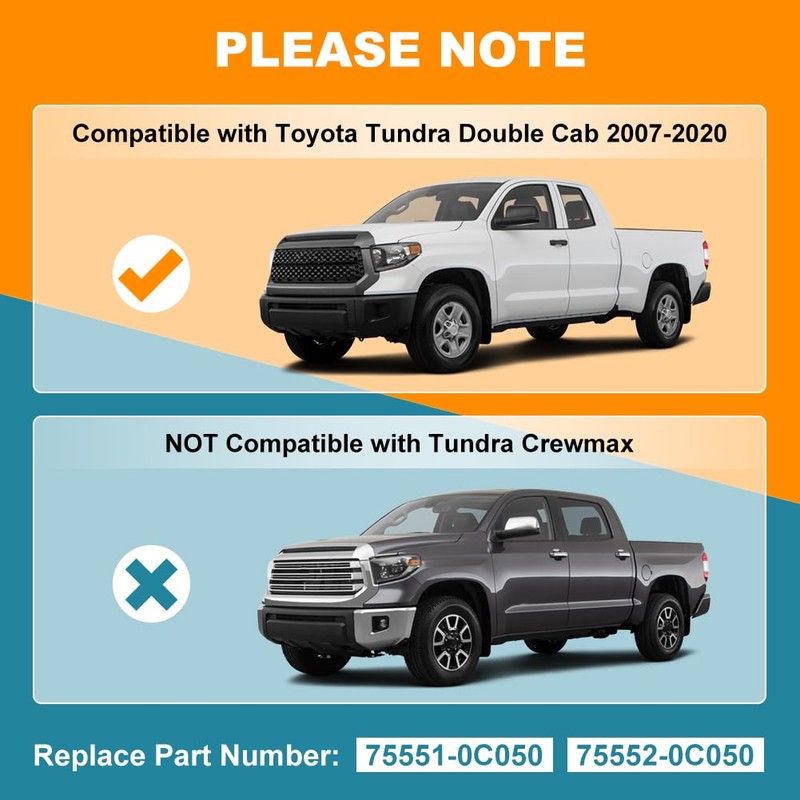 JDMON Roof Drip Molding Weatherstrip Compatible with Toyota Tundra Double
