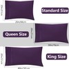 4 Pack Soft Microfiber Pillowcases with Embroidery - Envelope Closure,