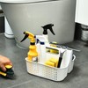 ALINK Plastic Shower Caddy Basket, Portable Divided Cleaning Supply Storage