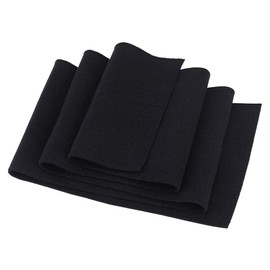 BENECREAT Cotton Strechy Kintted Rib Fabric, Black Tubular Rib Knit Fabric Ribbing Cuff Material for Collar NeckBands Trim Material Jacket Sewing, 99x14.7cm