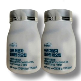 Everfit Young Low Molecular Collagen Biotin Low Molecular Fish Collagen 300 Daltons 60 Tablets 2 / 에버핏 어린 저분자 콜라겐 비오틴 저분자피쉬콜라겐 300달톤 60정 2개