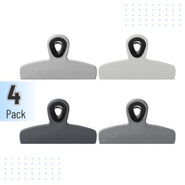Mr. Pen- Magnetic Bag Clips, 4 Pack, 5 Inches Wide, Grey Shades, Heavy Duty, Clips for Food Packages, Chip Bag Clip for Fridge