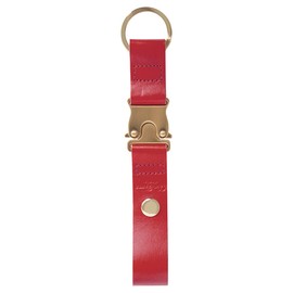 DomTeporna Italy Easy to Put on and Take Off Key Chain, Separate Key Ring, Genuine Leather, Italian Leather, Belt Loop, Easy Detachable Key Buckle, Men's, Women's,, red
