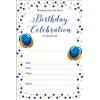 Shiningwise 25 Pack of Royal Blue Birthday Invitation Cards with Envelopes for Boys Men's Birthday Invitation Birthday Party Anniversary Party Celebration