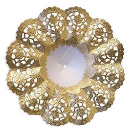 Kunze Biedermeier Cuffs Pack of 25 Size 3.5 Diameter 7.5 cm Wet Resistant Paper Gold