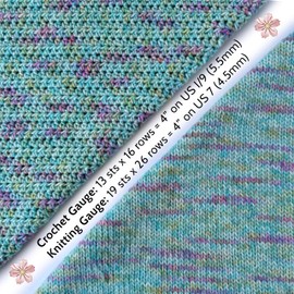 KnitPal Painted Wool Yarn for Knitting, 30% Wool and 70% Acrylic - Variegated Yarn for Crocheting with Hand Painted Look - 3 DK Weight Yarn - 3 Skeins, 753yds/300g - Aquamarine